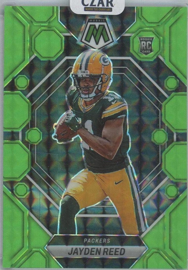 Jayden Reed [Green Fluorescent] #333 Prices | 2023 Panini Mosaic ...