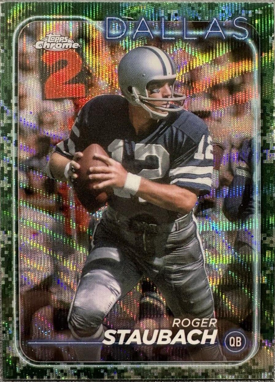 Roger Staubach [Camo Wave Refractor] #39