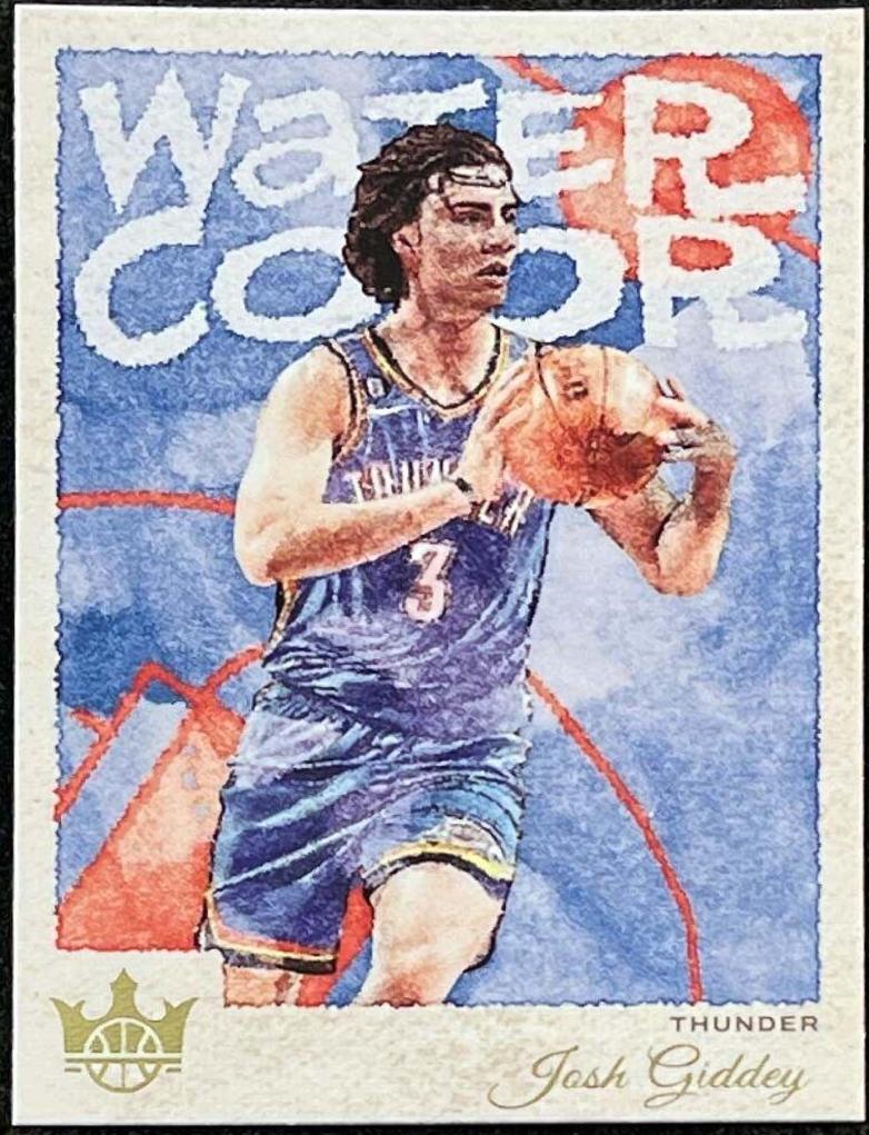 Josh Giddey #7 Basketball Cards 2022 Panini Court Kings Water Color