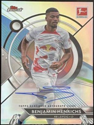 Benjamin Henrichs #BCA-BH Soccer Cards 2022 Topps Finest Bundesliga Autographs
