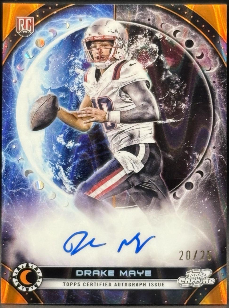 Drake Maye [Orange Galactic Refractor] #EQA-DM