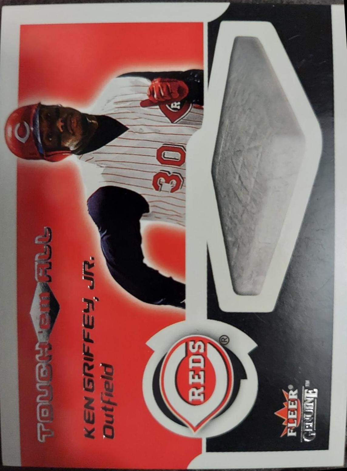 Ken Griffey Jr #5 Baseball Cards 2002 Fleer Genuine Touch' EM All