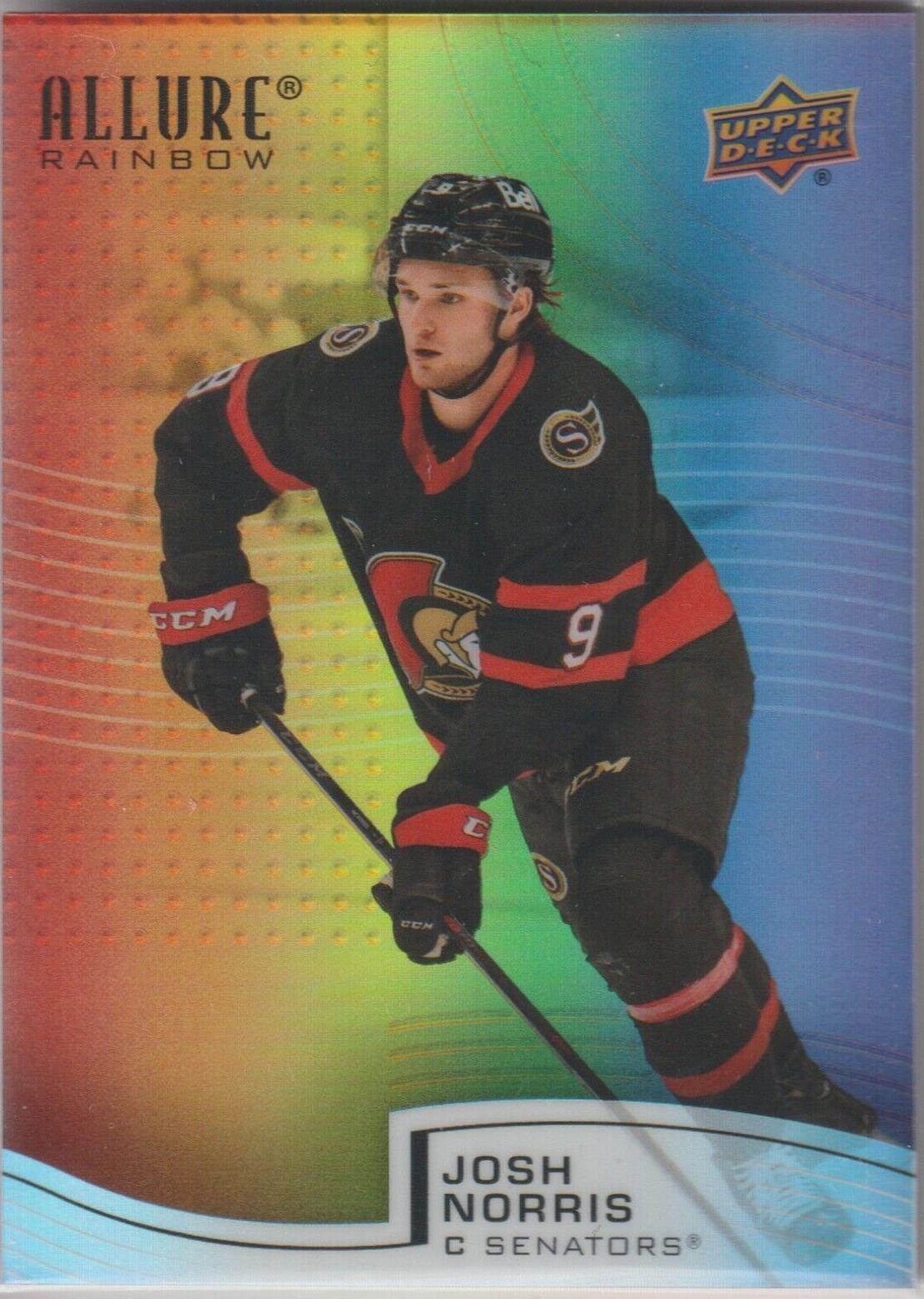 Josh Norris #R-64 2021 Upper Deck Allure Rainbow Hockey