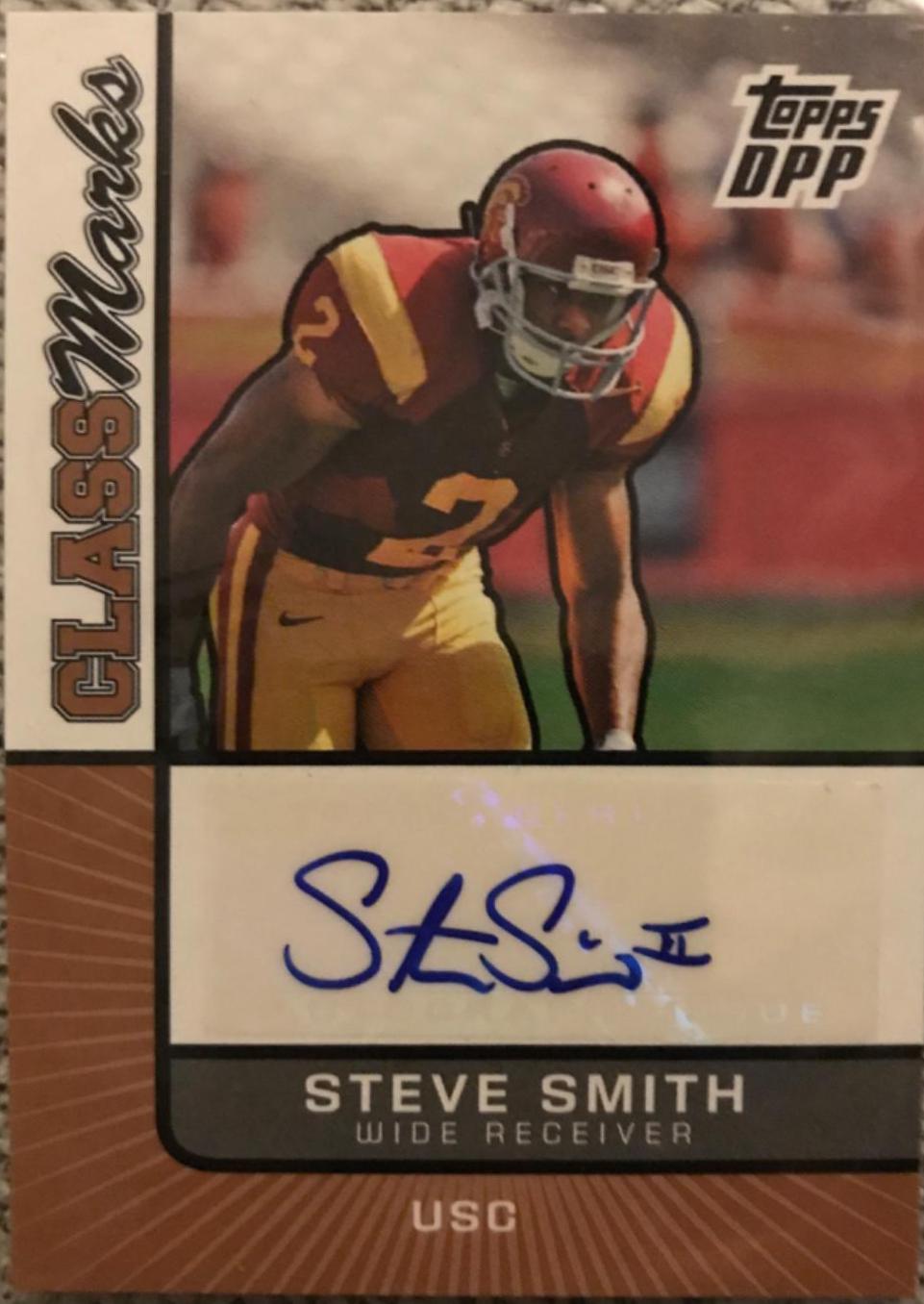 Steve smith #cm-ss Football Cards 2007 Topps Draft Picks & Prospects Class Marks