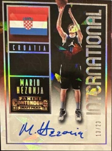Mario Hezonja [International Autograph Cracked Ice Ticket] #168