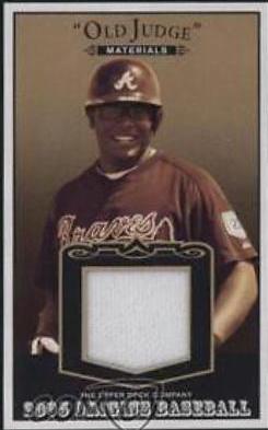 Andruw Jones #OF-AJ Baseball Cards 2005 Upper Deck Origins Old Judge Materials