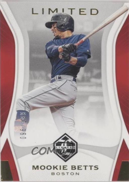 Mookie Betts #10 Baseball Cards 2019 Panini Chronicles Limited