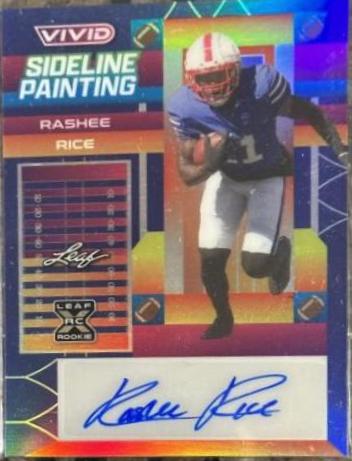 Rashee Rice #SP-RR1 2023 Leaf Vivid Autographs Sideline Painting Football