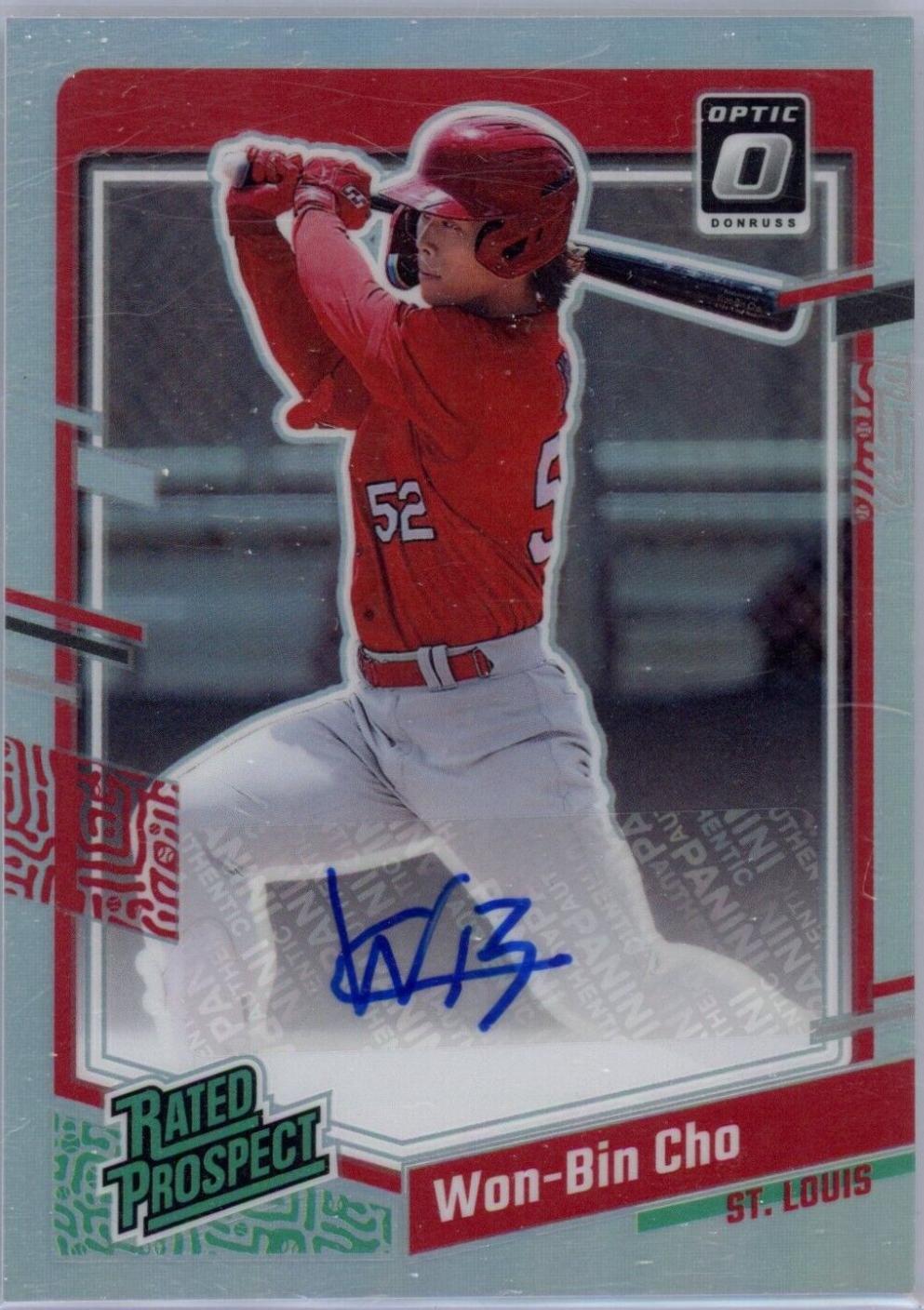 Won-Bin Cho #RPS-WC 2023 Panini Donruss Optic Rated Prospect Signatures Baseball
