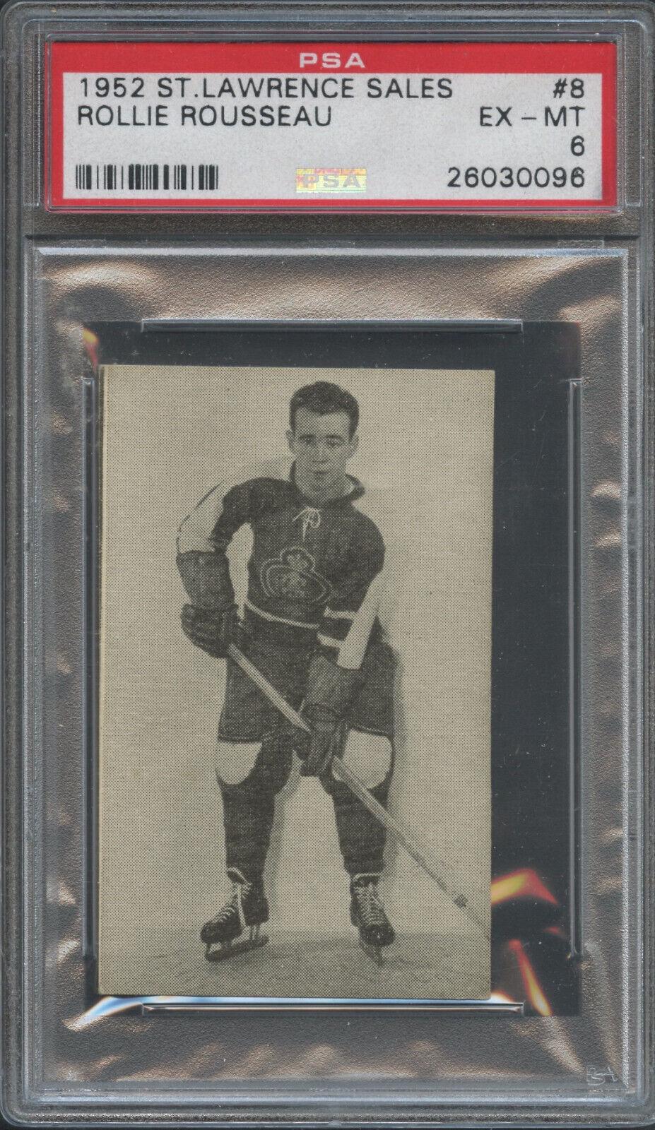 Rollie Rousseau #8 Hockey Cards 1952 St. Lawrence Sales