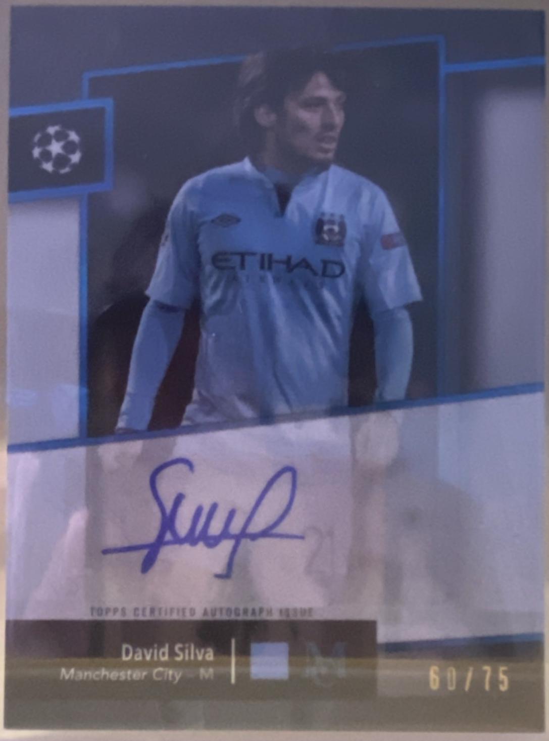 David Silva #AA-DS2 2024 Topps Museum UEFA Archival Autograph