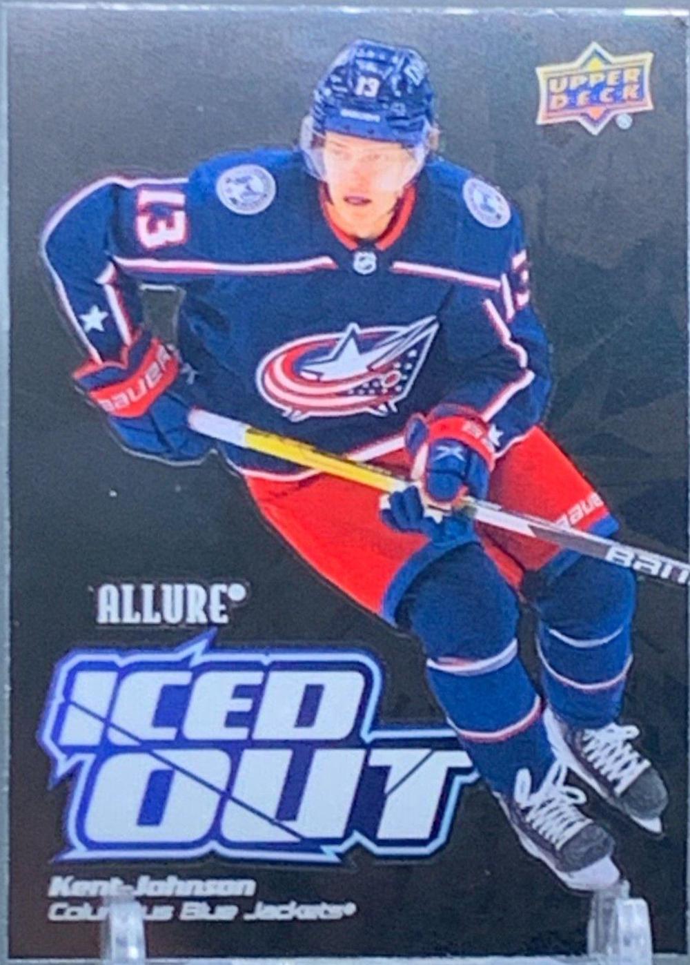Kent Johnson #IO-1 Hockey Cards 2022 Upper Deck Allure Iced Out
