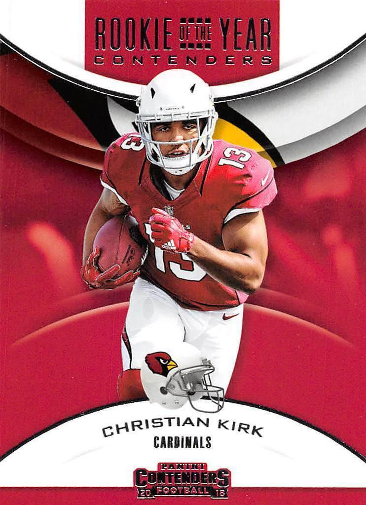 Christian Kirk Football Cards 2018 Panini Contenders Rookie of the Year