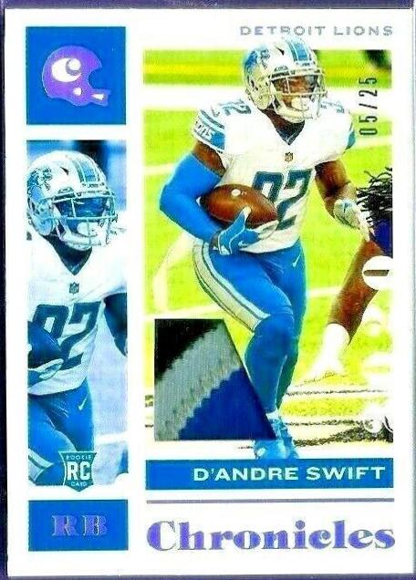 D'Andre Swift #32 Football Cards 2020 Panini Chronicles