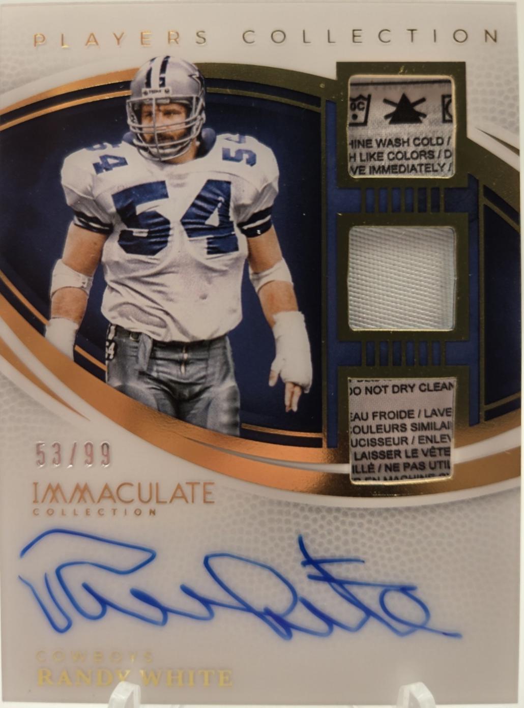 Randy White #26 2025 Panini Immaculate Football Immaculate Players Collection Autographs