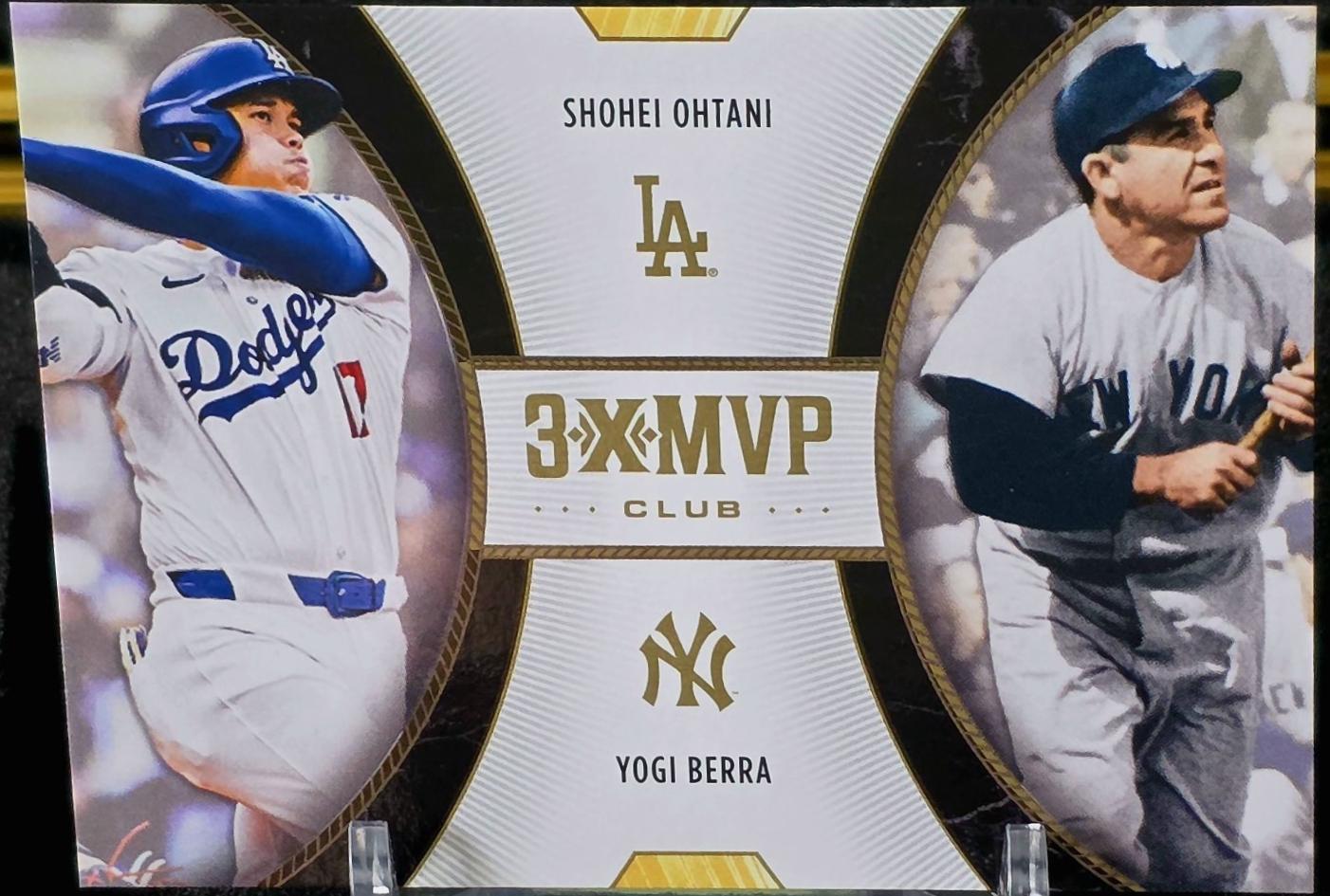 Shohei Ohtani / Yogi Berra #D7 Baseball Cards 2025 Topps Welcome to the Club 3X MVP Dual