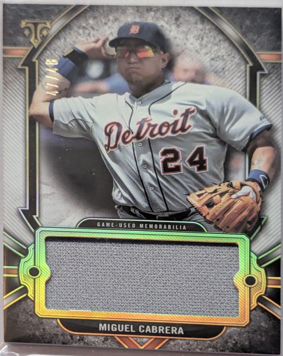 Miguel Cabrera #SJR-MC Baseball Cards 2024 Topps Triple Threads Single Jumbo Relic