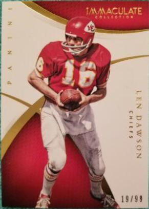 Len Dawson #23 Football Cards 2015 Panini Immaculate
