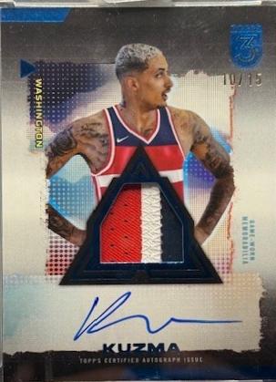 Kyle Kuzma #RP-KK Basketball Cards 2023 Topps Three Relics Autograph Prime