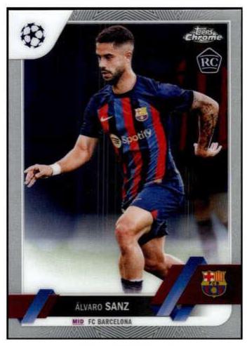 Alvaro Sanz #67 Soccer Cards 2022 Topps Chrome UEFA Club Competitions