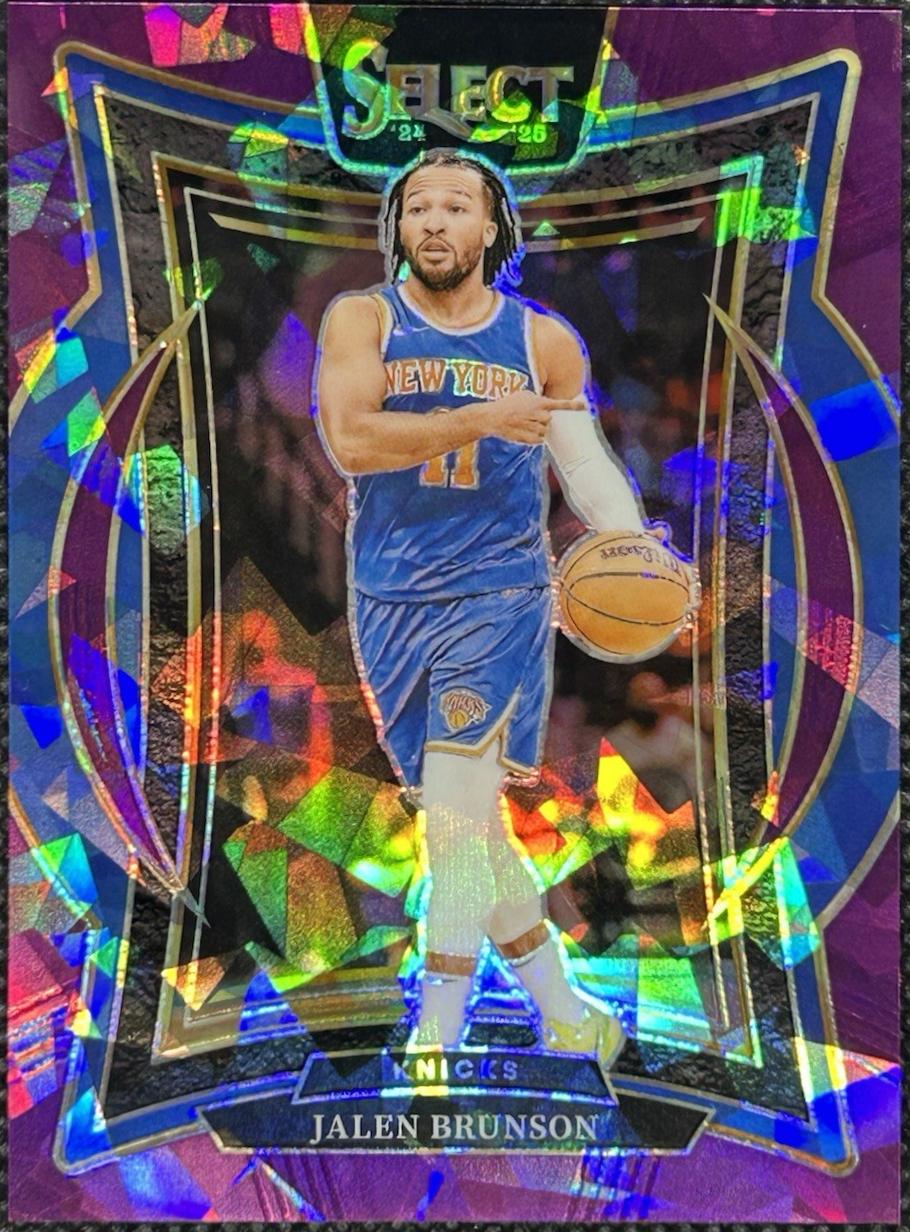 Jalen Brunson [Purple Cracked Ice Prizm] #42 Prices | 2024 Panini