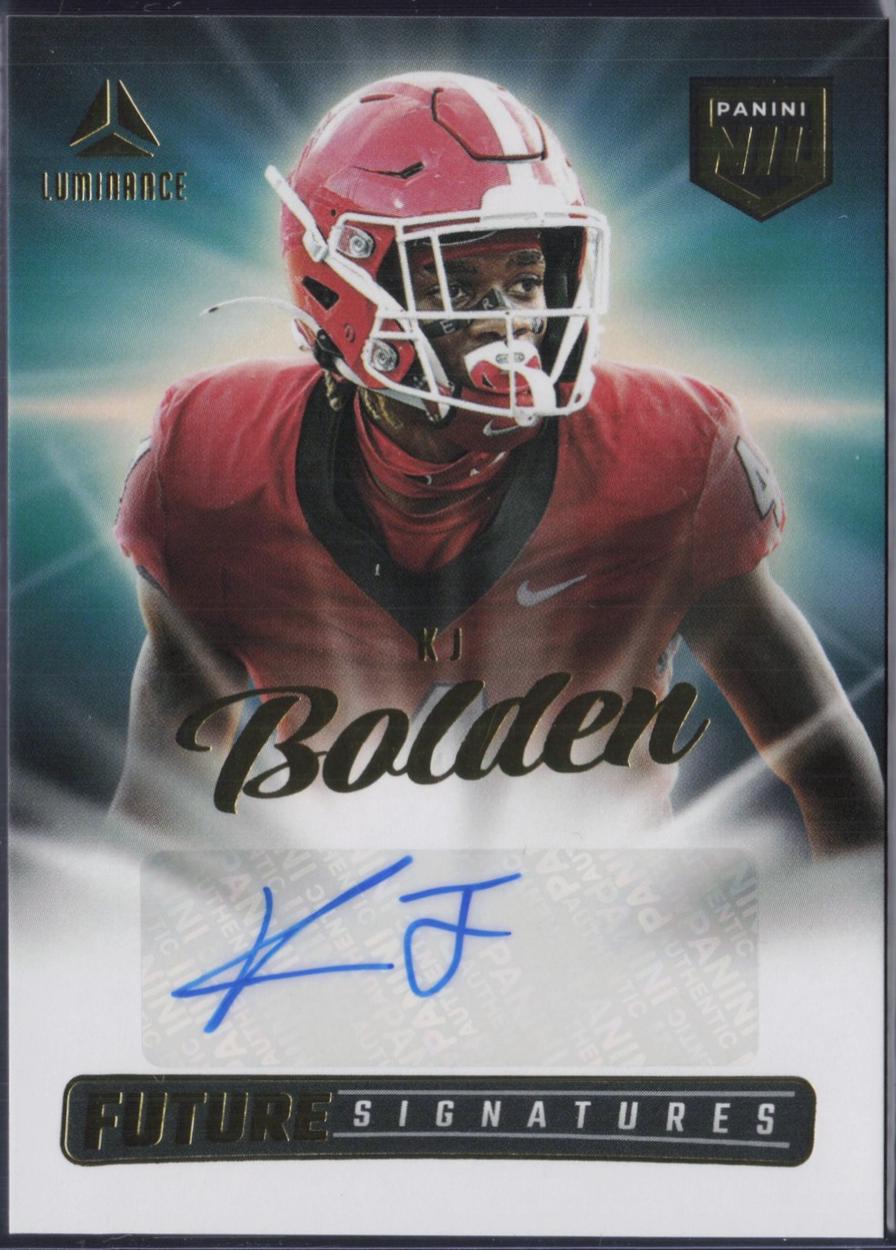 KJ Bolden #40 2025 Panini Luminance Football Future Signatures NIL