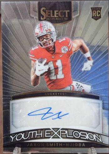 Jaxon Smith Njigba #YS-JSN Football Cards 2023 Panini Select Draft Picks Youth Explosion Signatures