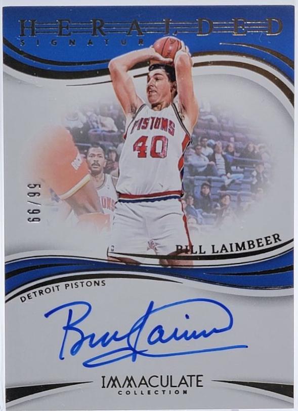 Bill Laimbeer #10 Basketball Cards 2023 Panini Immaculate Heralded Signatures