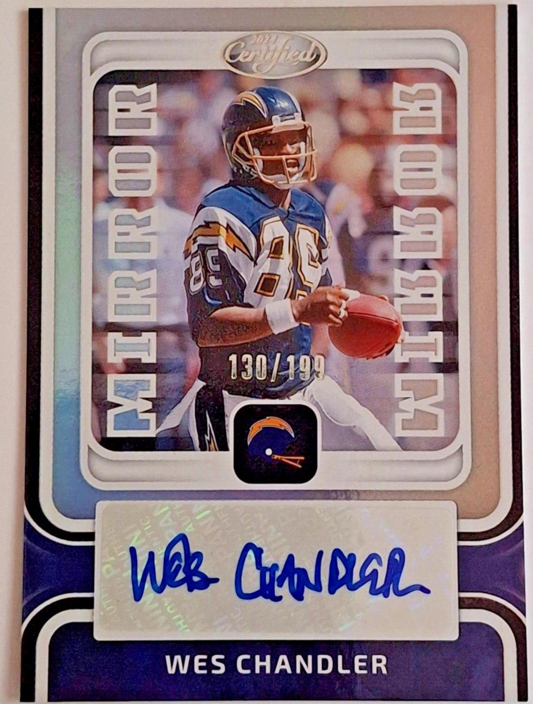 Wes Chandler #MS-WCHA Football Cards 2024 Panini Certified Mirror Signature