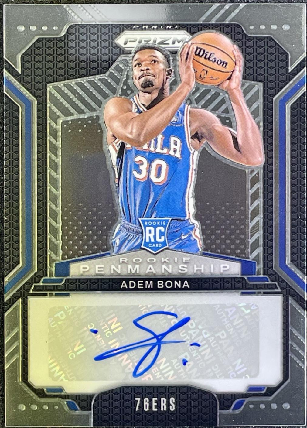 Adem Bona #RPE-ADB Basketball Cards 2024 Panini Prizm Rookie Penmanship