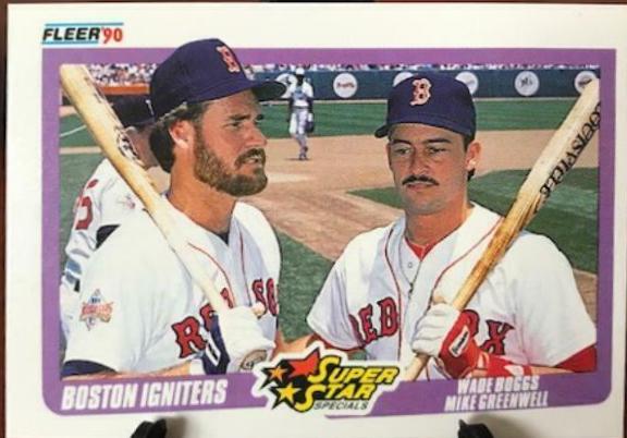 Mike Greenwell, Wade Boggs #632 Baseball Cards 1990 Fleer Canadian