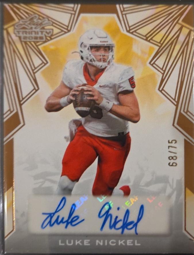 Luke Nickel #BA-LN1 2025 Leaf Trinity Autograph Football