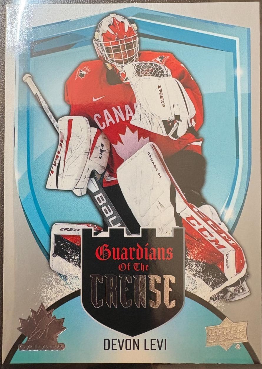 Devon Levi #G-5 2026 Upper Deck Team Canada Guardians Of The Crease Hockey
