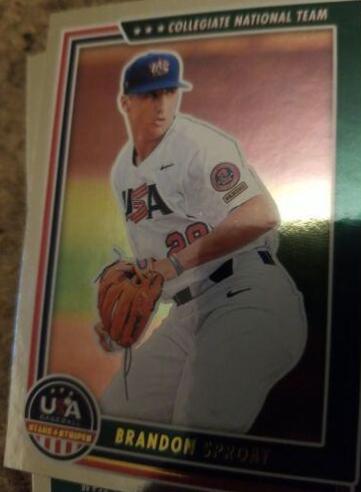 Brandon Sproat #31 Baseball Cards 2022 Panini Stars & Stripes USA