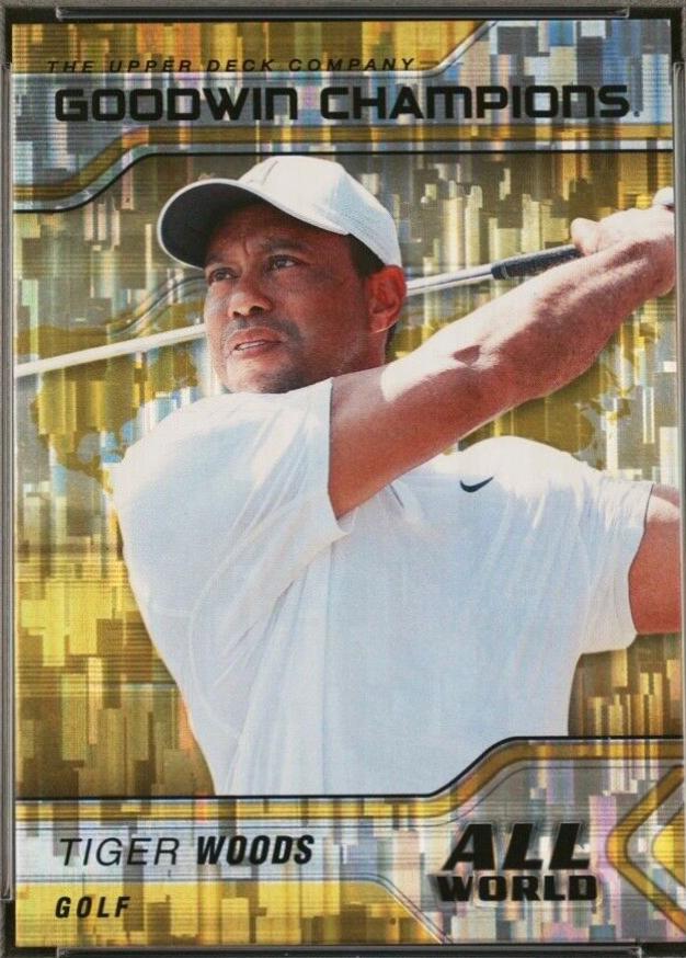 Tiger Woods [Yellow] #AW-14 Prices | 2023 Upper Deck Goodwin