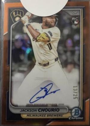 Jackson Chourio [Orange Mojo Refractor] #CRA-JC