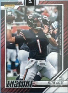 Justin Fields #44 Football Cards 2021 Panini Instant NFL