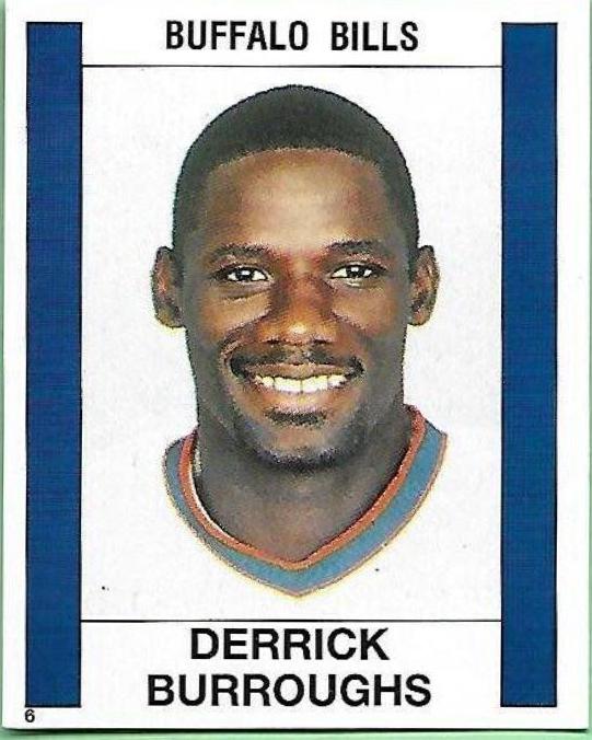 Derrick Burroughs #6 Football Cards 1988 Panini Sticker
