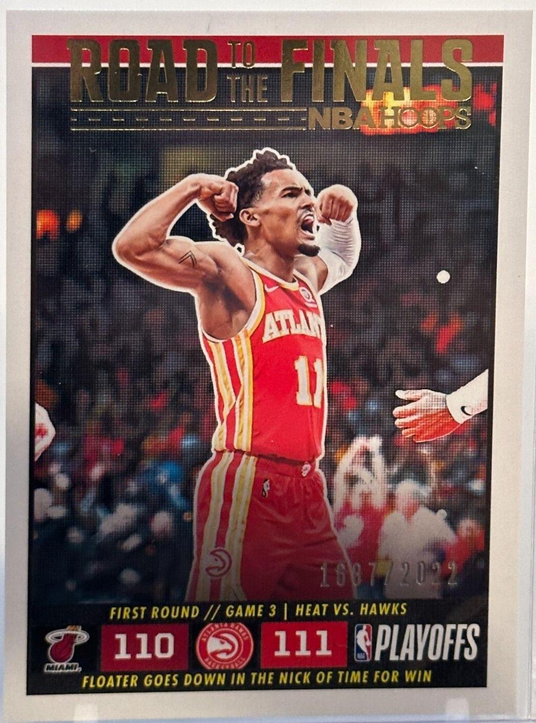 Trae Young #21 Basketball Cards 2022 Panini Hoops Road to the Finals