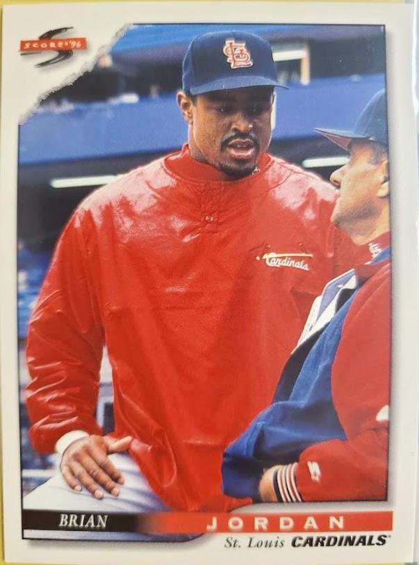 Brian Jordan #22 Baseball Cards 1996 Score
