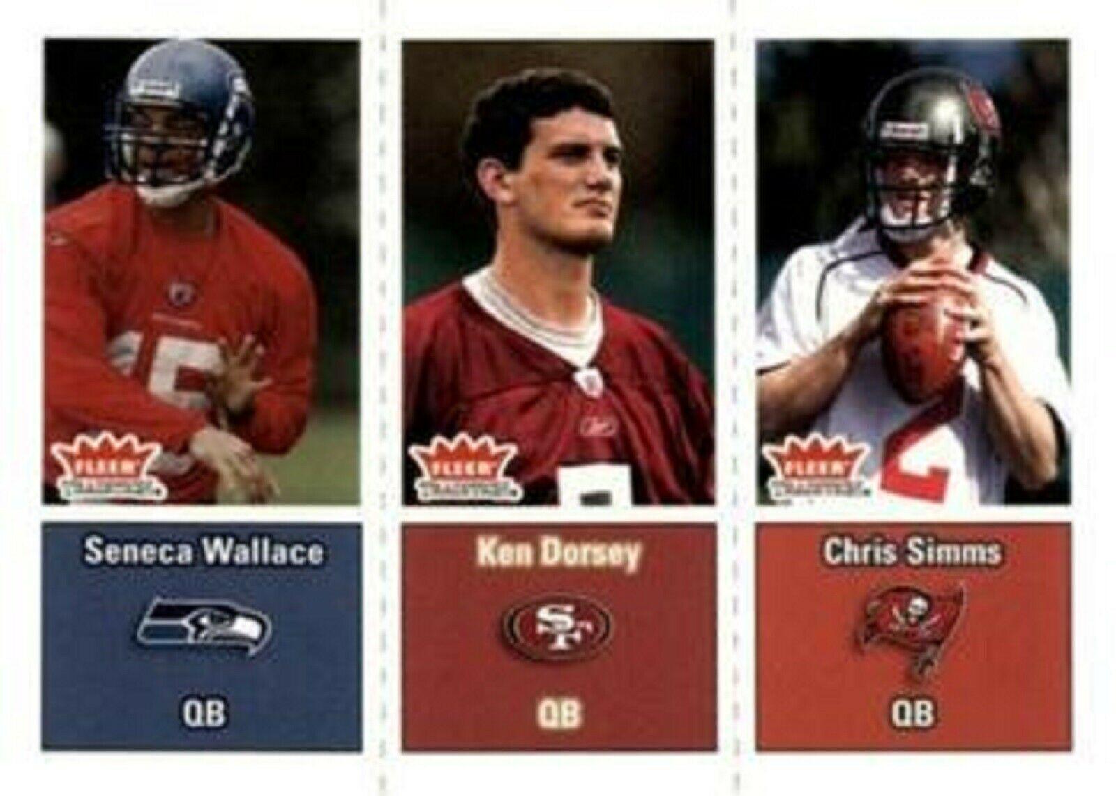 Seneca Wallace / Ken Dorsey / Chris Simms #291 2003 Fleer Tradition Football