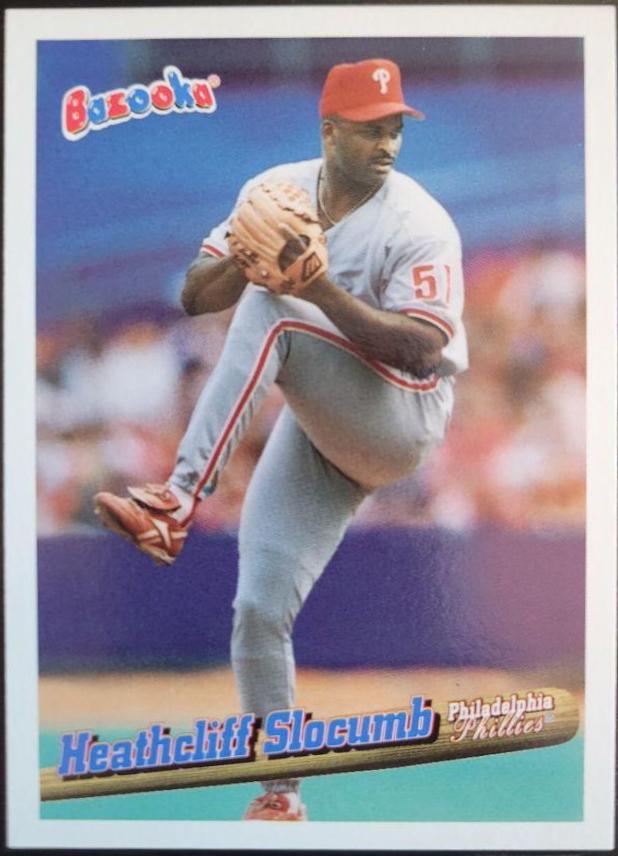 Heathcliff Slocumb #16 Baseball Cards 1996 Bazooka