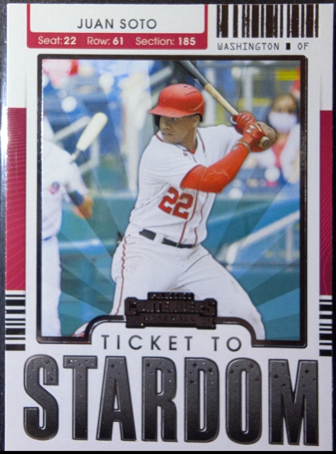 Juan Soto #TTS-JS Baseball Cards 2021 Panini Contenders Ticket to Stardom