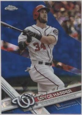 Bryce Harper #34 2017 Topps Chrome Sapphire Baseball