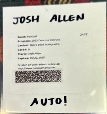 Josh Allen [Autograph] #R93-9