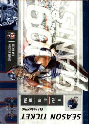 Eli Manning #65 Football Cards 2009 Playoff Contenders