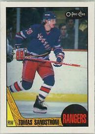 Tomas Sandstrom #28 Hockey Cards 1987 O-Pee-Chee