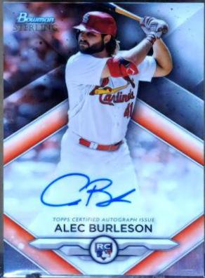 Alec Burleson #RA-AB Baseball Cards 2023 Bowman Sterling Rookie Autographs
