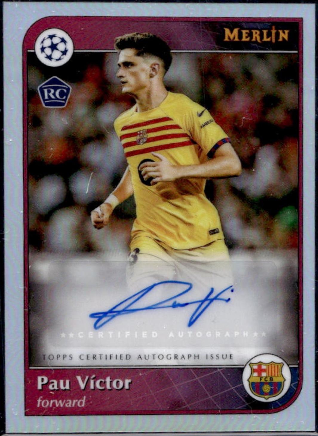 Pau Victor #AU-PV 2024 Topps Merlin UEFA Autograph