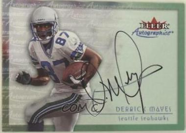 Derrick Mayes Football Cards 2000 Fleer Autographics